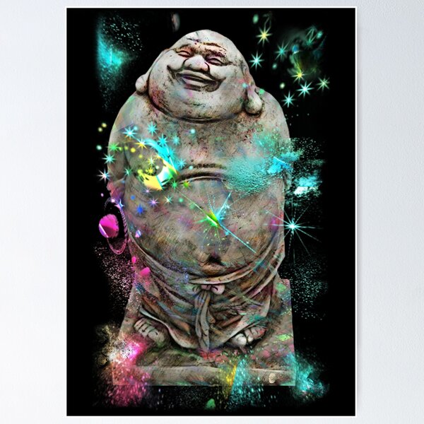 Be Happy Little Buddha - cute buddha good vibes and positivity  Art Board  Print for Sale by wwgkqhvasg93