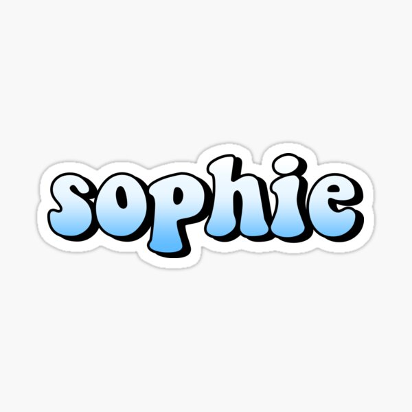 Aesthetic Pastel Blue Gradient Sophie Name Sticker For Sale By