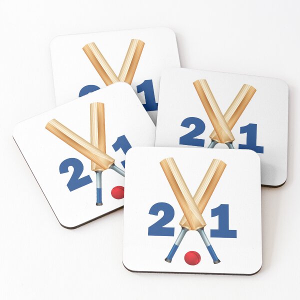 Item preview, Cricket number 21 - twenty one with bats and ball designed and sold by AllShirts21.