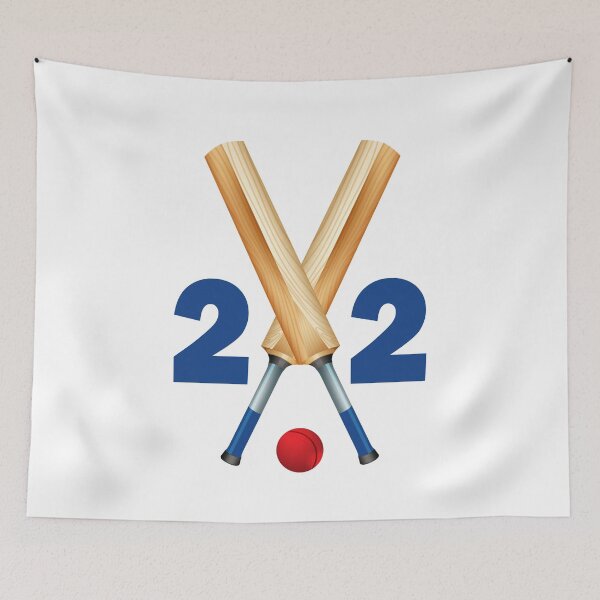 Item preview, Cricket number 22 - twenty two with bats and ball designed and sold by AllShirts21.