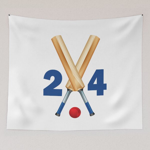 Item preview, Cricket number 24 - twenty four with bats and ball designed and sold by AllShirts21.