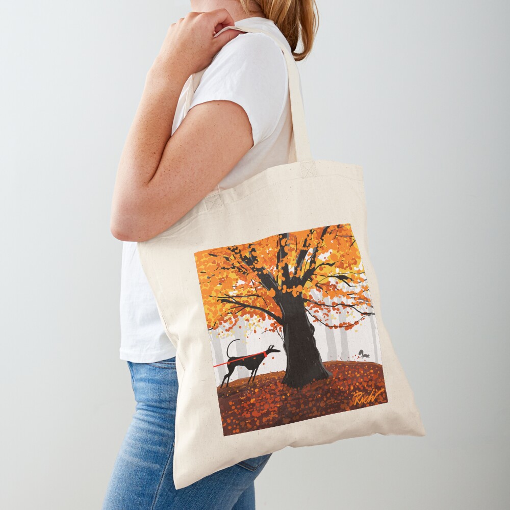The Autumn Oak, The Hound, and The Squirrel Tote Bag