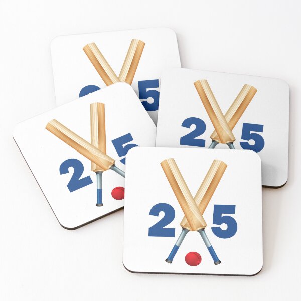 Item preview, Cricket number 25 - twenty five with bats and ball designed and sold by AllShirts21.