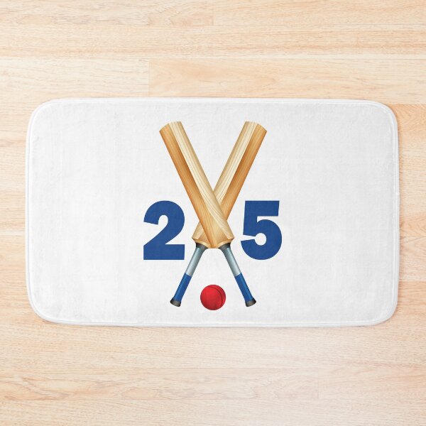 Item preview, Cricket number 25 - twenty five with bats and ball designed and sold by AllShirts21.