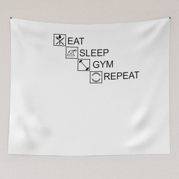 Item preview,   Eat sleep gym repeat designed and sold by YAHIA-14.