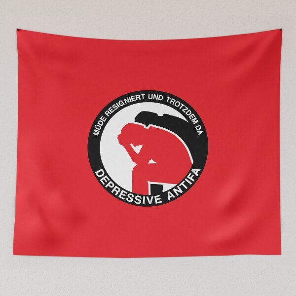Artikelvorschau, Depressive Antifa - Müde resigniert und trotzdem da: Depressive Antifa entworfen und verkauft von fabianb.