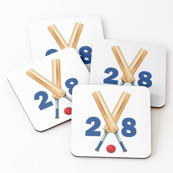 Item preview, Cricket number 28 - twenty eight with bats and ball designed and sold by AllShirts21.