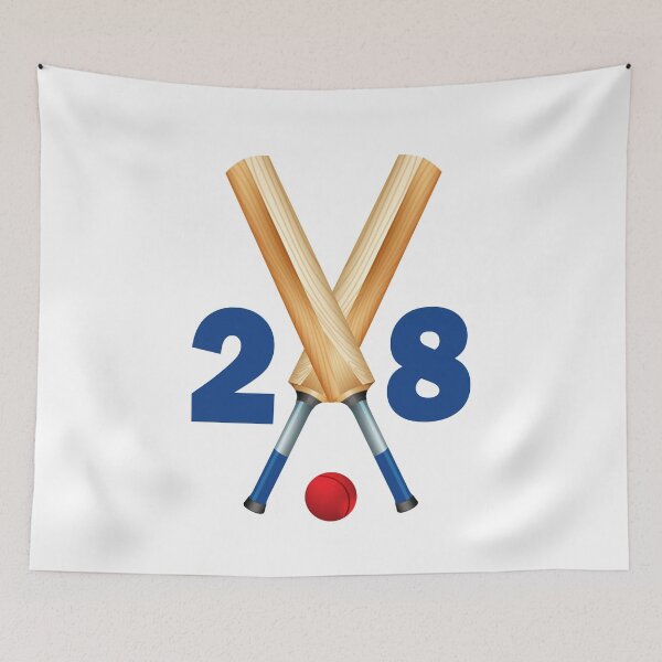 Item preview, Cricket number 28 - twenty eight with bats and ball designed and sold by AllShirts21.