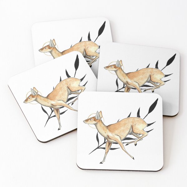 Item preview, Leaping muntac deer watercolour designed and sold by Elliezart.