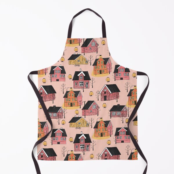 Item preview, Pink Cute wooden scandinavian houses designed and sold by essskina.