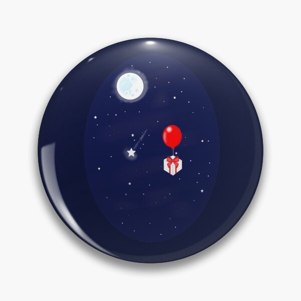 Item preview, Dark magical starry night with floating balloon designed and sold by L1221e92.