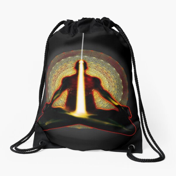 receiving light (meditator) Drawstring Bag