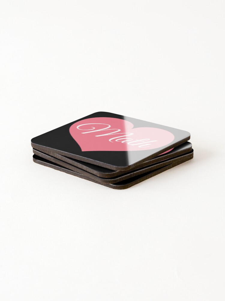 Thumbnail 4 of 5, Coasters (Set of 4), math heart designed and sold by OneTimeEngineer.