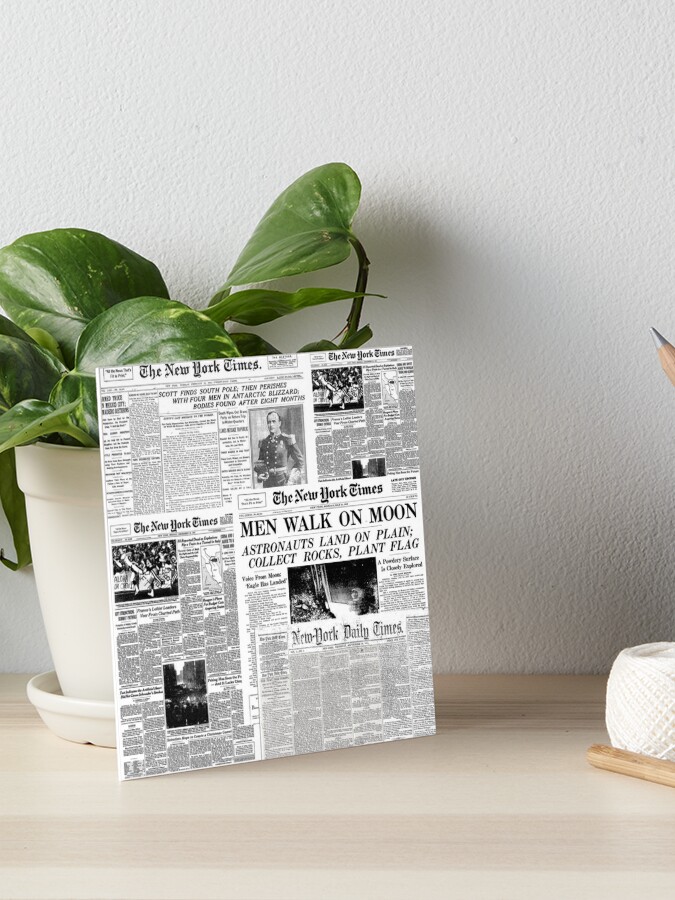 Newspaper print [white] | Art Board Print