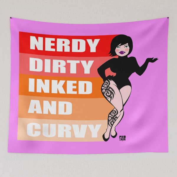 Artikelvorschau, NERDY DIRTY INKED UND CURVY entworfen und verkauft von Chaos Apparel .