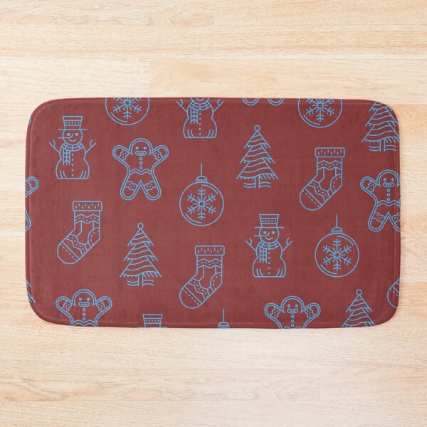 Item preview, Brown And Blue Christmas Ornaments Pattern designed and sold by ckylin.