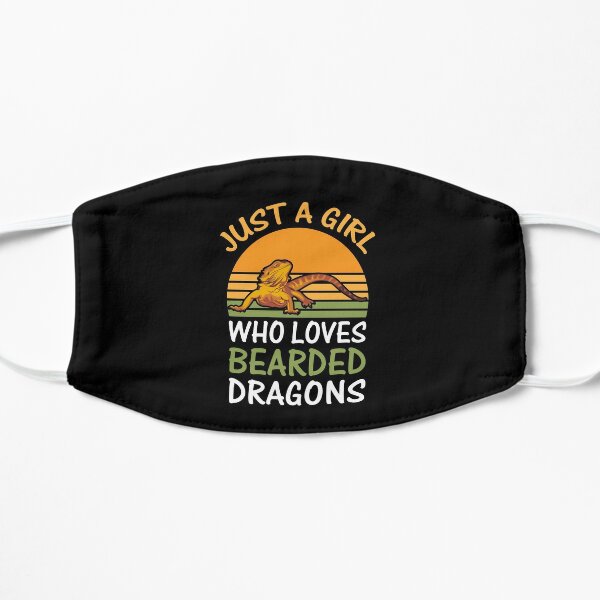 Just A Girl Who loves Bearded Dragons Flat Mask