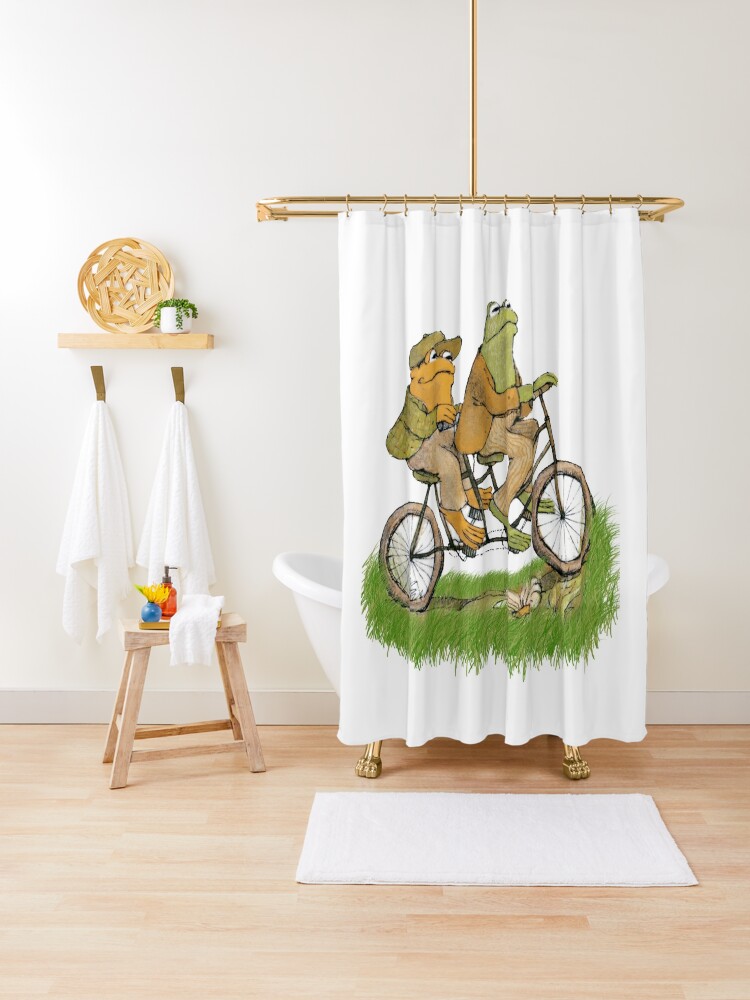 frog and toad on the bike Shower Curtain for Sale by WhyNotStore