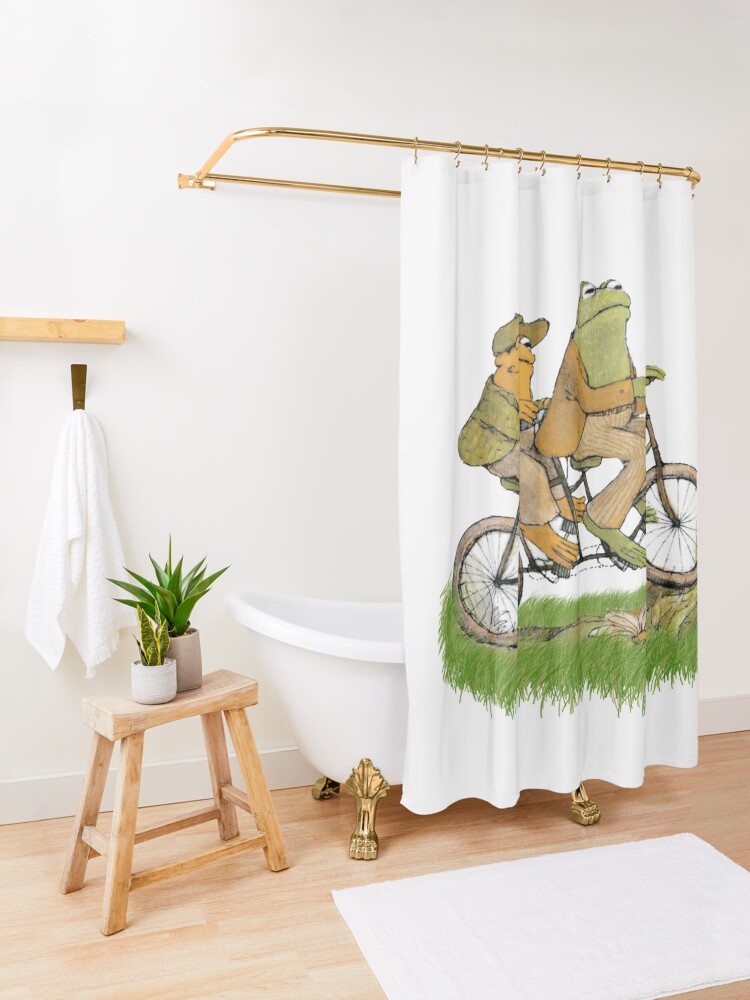 frog and toad on the bike Shower Curtain for Sale by WhyNotStore