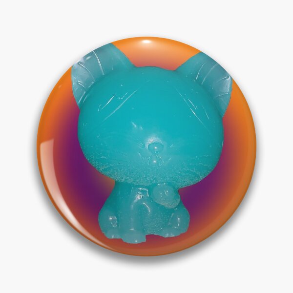 Item preview, Blue Resin Kitty with circle background designed and sold by eevee135.