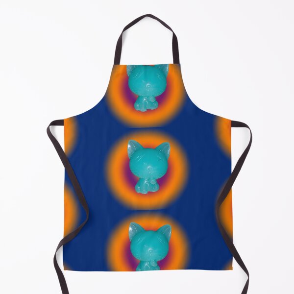 Item preview, Blue Resin Kitty with circle background designed and sold by eevee135.