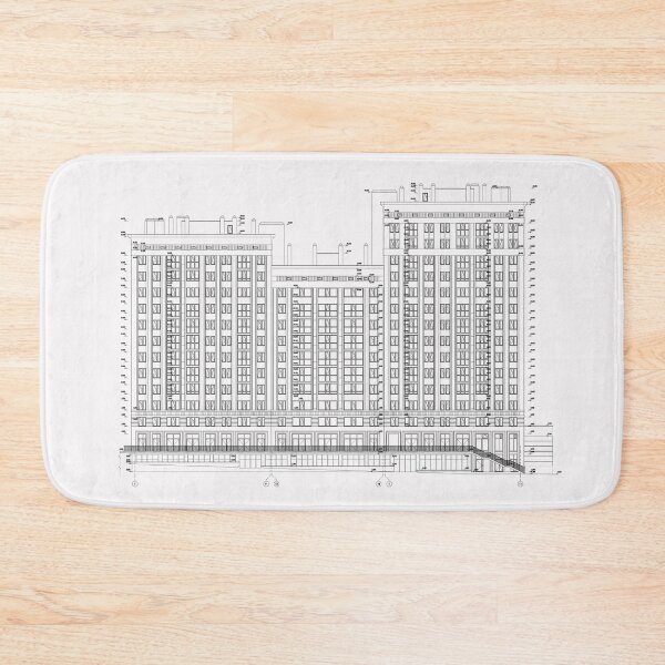 Item preview, Detailed architectural plan of multistory building with underground garage parking. . designed and sold by Familyshmot.