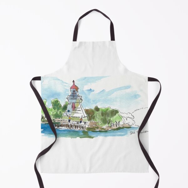 Item preview, Fishing and Talking Around the Lighthouse Hand Drawn Image designed and sold by AliCatOriginals.