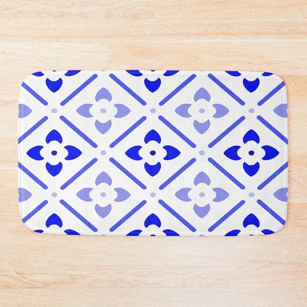 Item preview, blue flower tile pattern designed and sold by eevee135.