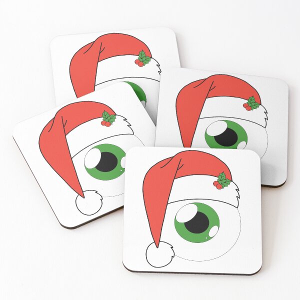 Item preview, Christmas Santa Hat Eyeball- Green Iris designed and sold by creatorK8.