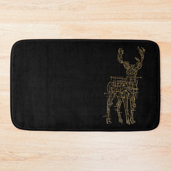 Item preview, Gold Minimalistic Deer with Black Background designed and sold by SoccaTamam.