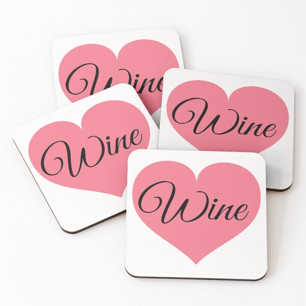 Item preview, Drink red wine pink heart quote designed and sold by OneTimeEngineer.