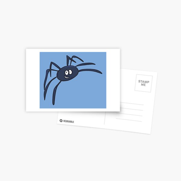 Blue Spider - Blue Background Postcard