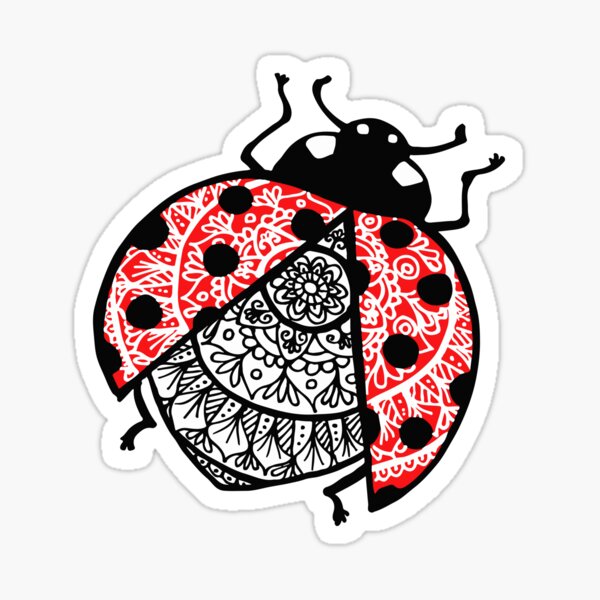 Ladybug & Flowers - Doodle - Ladybug - Sticker