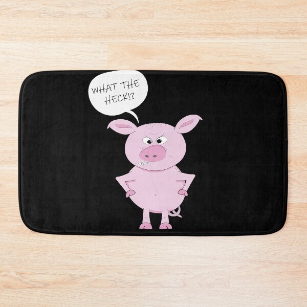Item preview, What The Heck, Angry Pig, Funny Statement designed and sold by FalkDania.