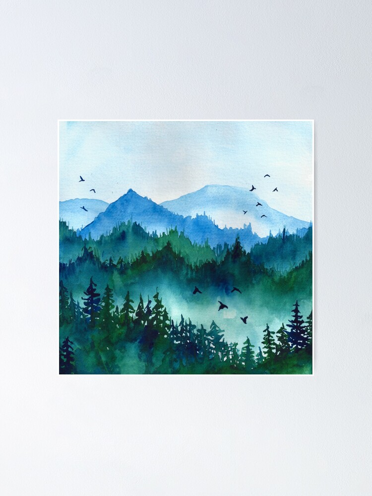 Watercolour Mountains T-Shirt