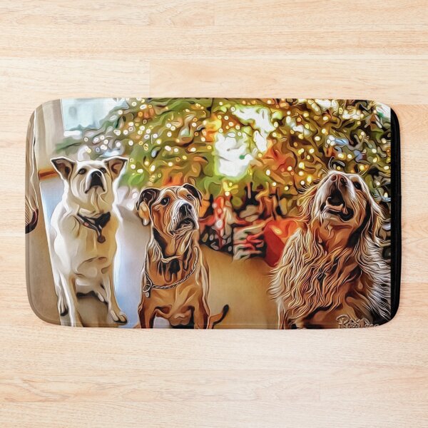 Item preview, Dogs and Christmas Tree designed and sold by RitaMaye.