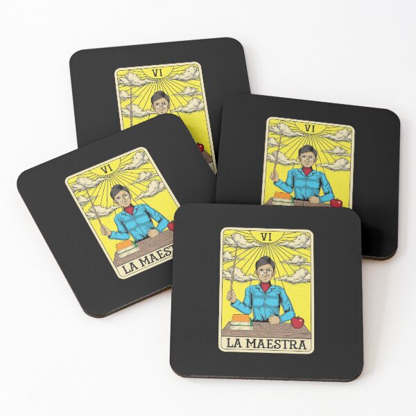 Vista previa del artículo con la obra «Diseño de cartas de tarot de profesor de español», diseñado y vendido por walrusindustrie.
