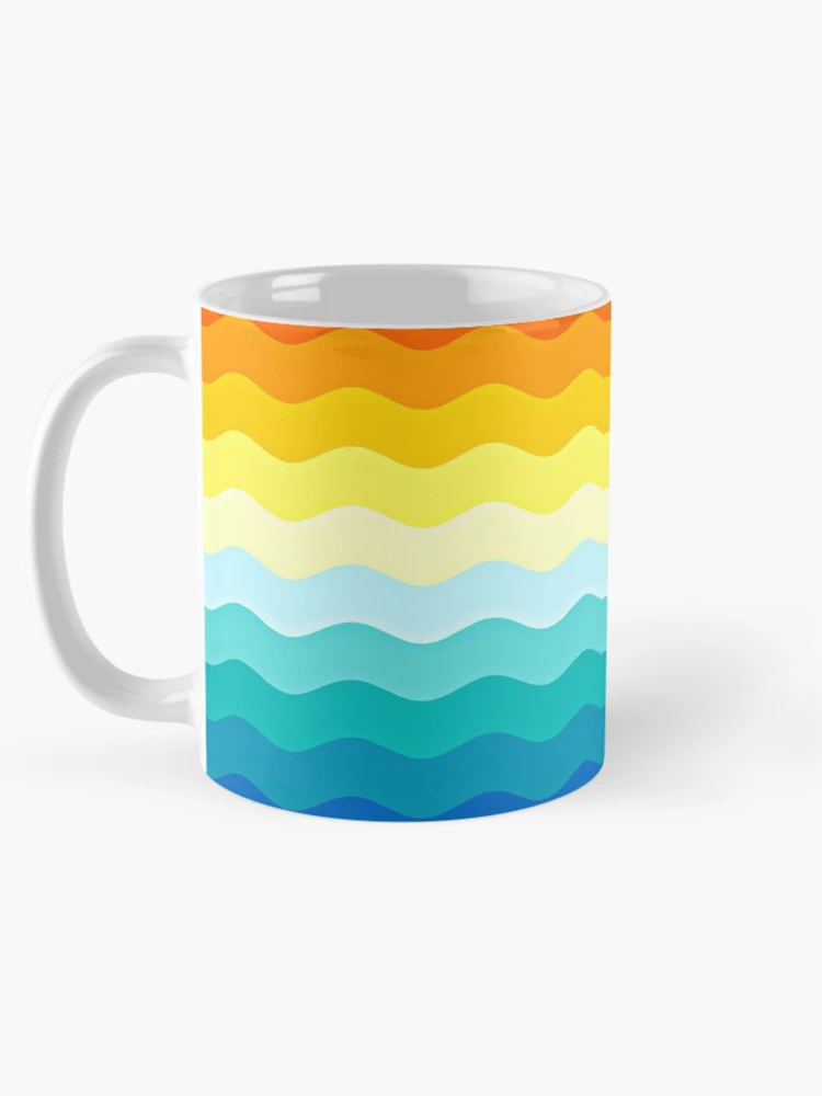 Thumbnail 5 of 6, Coffee Mug, Colorful Waves Pattern designed and sold by DesignCodeStore.