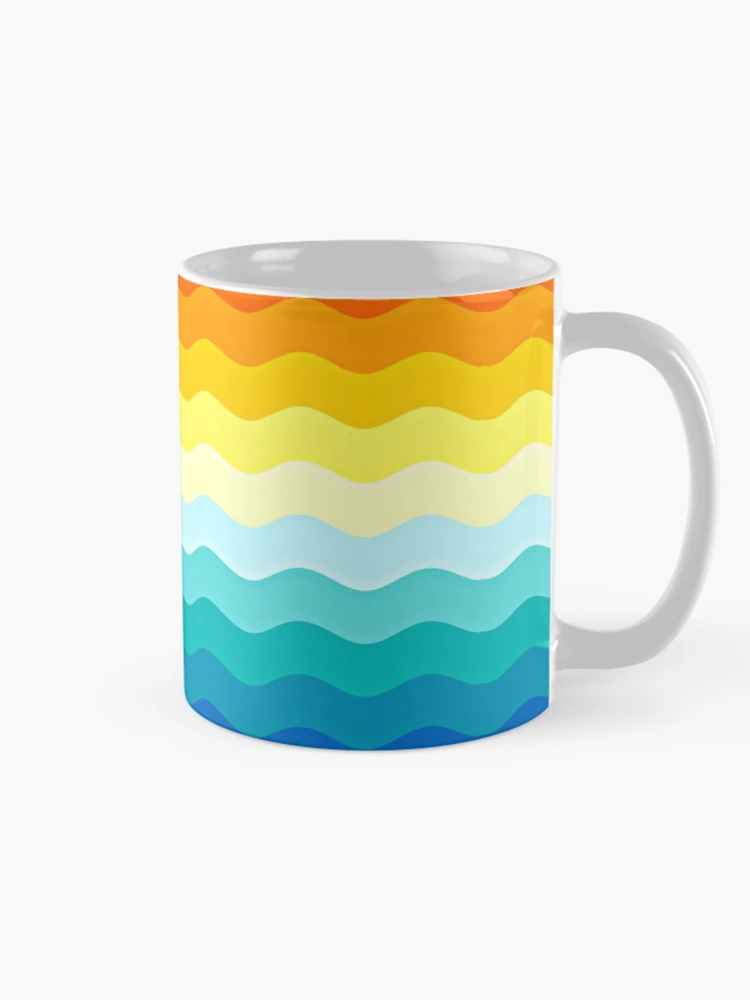 Thumbnail 3 of 6, Coffee Mug, Colorful Waves Pattern designed and sold by DesignCodeStore.
