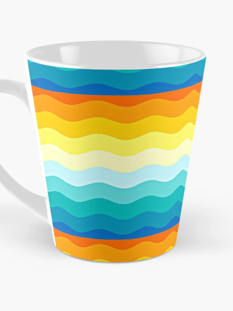 Thumbnail 3 of 4, Coffee Mug, Colorful Waves Pattern designed and sold by DesignCodeStore.