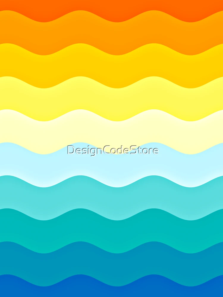 Thumbnail 6 of 6, Pullover Hoodie, Colorful Waves Pattern designed and sold by DesignCodeStore.