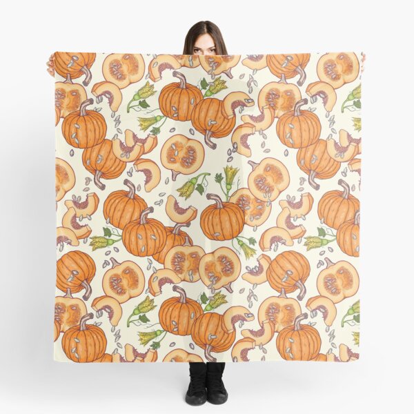 lucky autumn pumpkin pattern Scarf