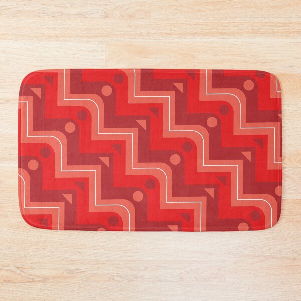 Item preview, Angular & Curved Stairs Geometric Pattern – Red designed and sold by RoguePatterns.