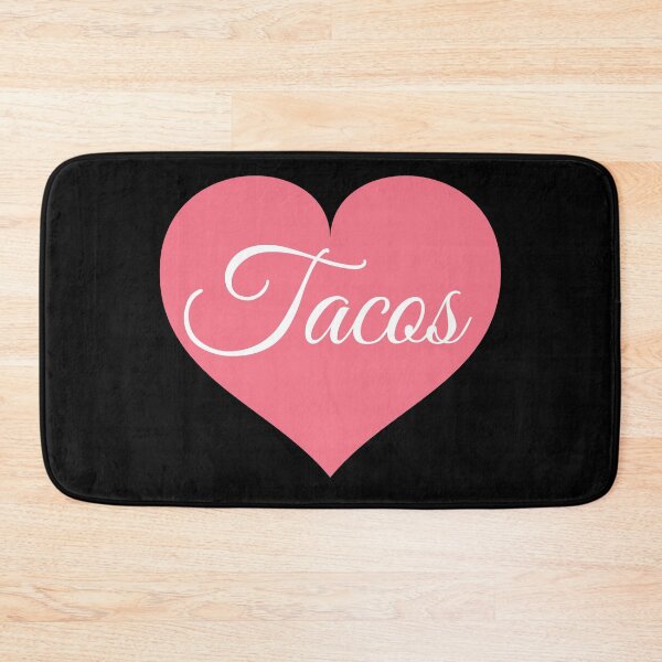 Item preview, I love tacos pink heart designed and sold by OneTimeEngineer.