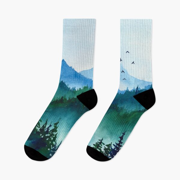 Item preview, Mist Me Away Mountain Landscape Watercolor designed and sold by watercolorado.