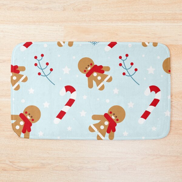 Item preview, Gingerbread Christmas & Candy Canes- Christmas Pattern (Ice Blue) designed and sold by HeraAndKosmos.