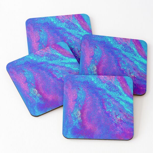 Item preview, Poseidon's Revenge Bright Neon Blues and Purples in Abstract Lines and Waves designed and sold by AliCatOriginals.