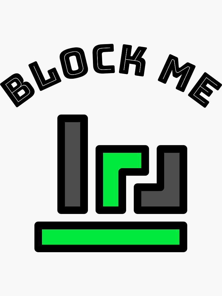"Block Me Tetris " Sticker by sfemilycall Redbubble
