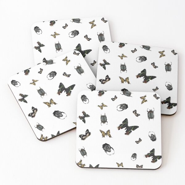 Item preview, Butterflies and Beetles. (White) designed and sold by RTrivella.