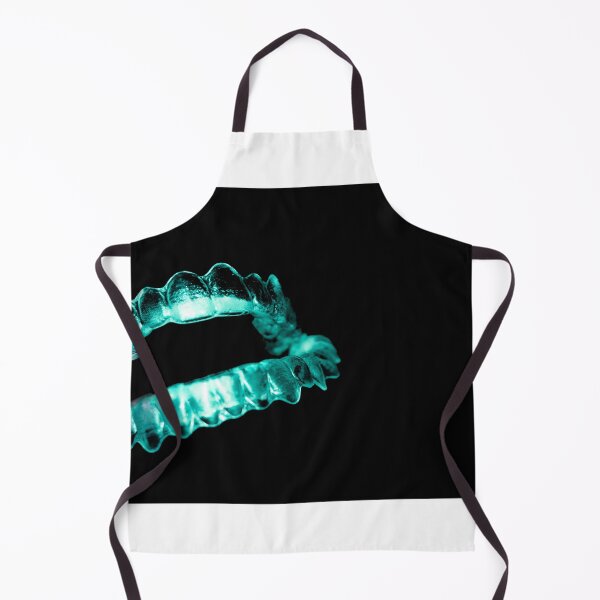 Item preview, Invisible dental teeth brackets. Black background designed and sold by GemaIbarra.